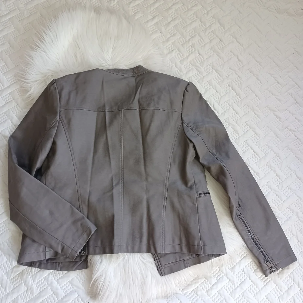 {Kaari Blue} Faux Leather Jacket - Picture 5 of 5